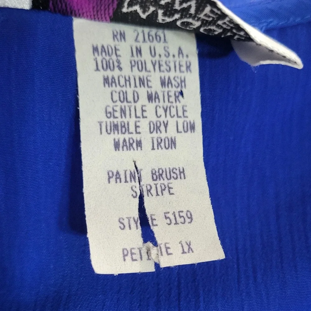 VTG 90's Maggie Sweet 1XP Royal Blue Textured Blazer Heart Hook Evening Gala